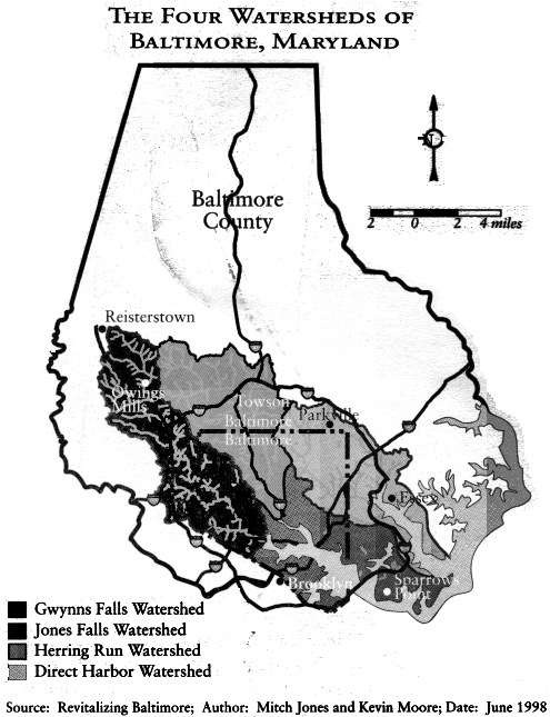 Watersheds map